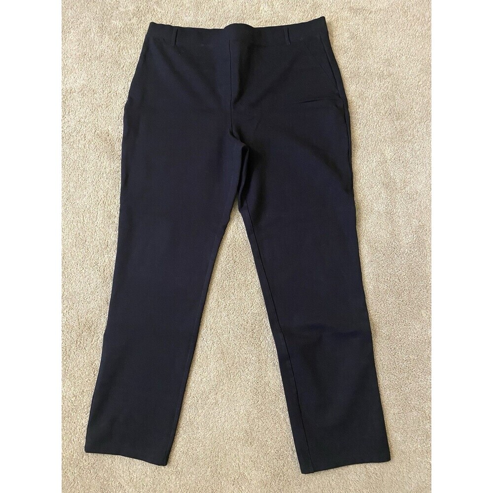 Quince Black Ultra Stretch Ponte Straight Leg Pants Black Womens XL